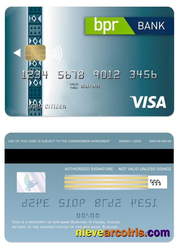 Burundi BPR  bank visa classic credit card